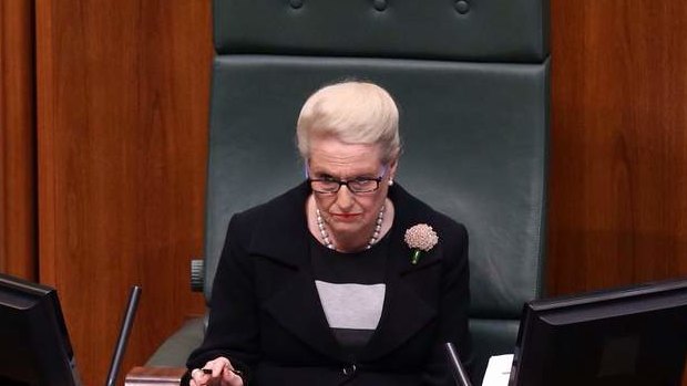 Speaker Bronwyn Bishop during question time on Monday.