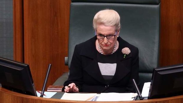 Speaker Bronwyn Bishop during question time on Monday.