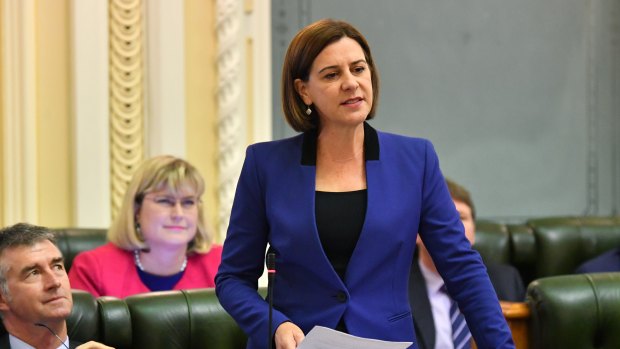 Opposition leader Deb Frecklington has outlined the LNP's plan for the state in her first budget reply speech.