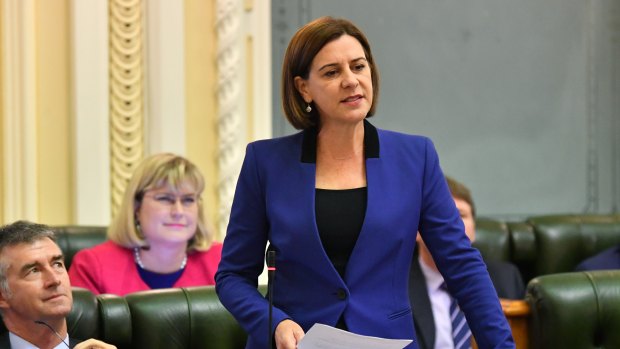 Opposition leader Deb Frecklington has outlined the LNP's plan for the state in her first budget reply speech.