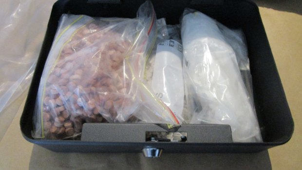 Drugs seized from Davidson's home.