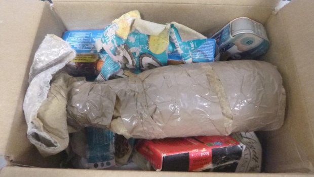 Around 40 packages of cocaine and MDMA were concealed in the would-be care packages sent from France.