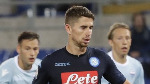 First signing: Jorginho joins his old Napoli boss at Chelsea.