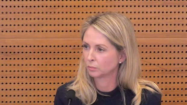 Sarah Britt, AMP Limited at The Royal Commission into Misconduct in the Banking, Superannuation and Financial Services Industry Monday 23rd April 2018 webcast screengrab .