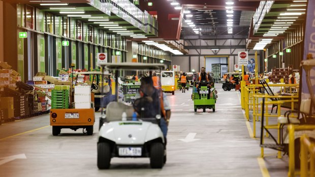 The Melbourne Wholesale Fruit Vegetable and Flower Market.