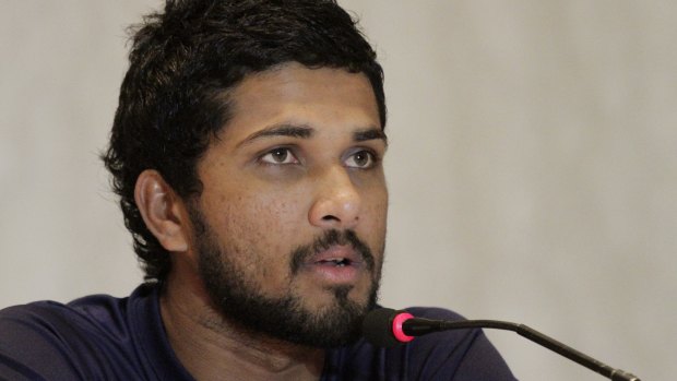 Sri Lanka's captain Dinesh Chandimal (pictured), coach, and manager had admitted to breaching the "spirit of cricket" by refusing to play the West Indies for two hours during the second test in St Lucia.