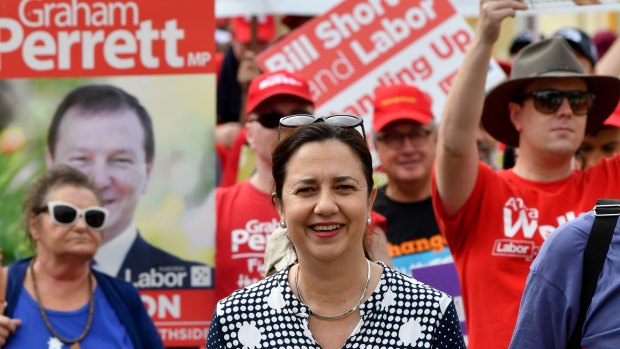 Premier Annastacia Palaszczuk announced a parliamentary inquiry into wage theft during a Labour Day march on Monday.