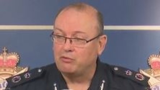 Chief Commissioner Graham Ashton at the press conference.