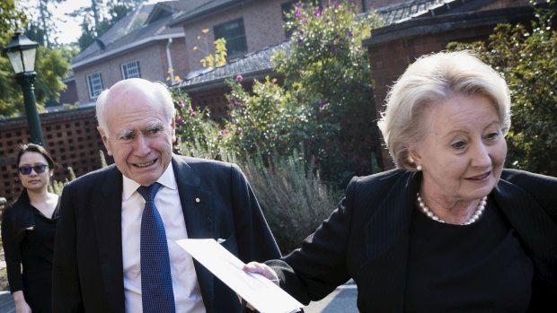 Ramsay Foundation chair John Howard photographed recently at a funeral.
