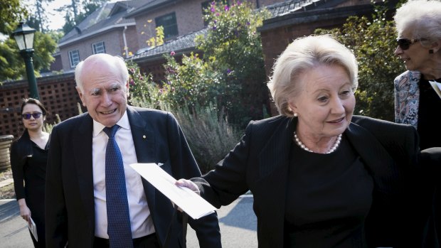 Ramsay Foundation chair John Howard photographed recently at a funeral.