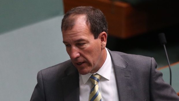 Special Minister of State Mal Brough and independentMP Clive Palmer in Parliament on Tuesday.