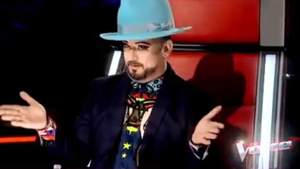 Boy George says he's more famous than Delta Goodrem.