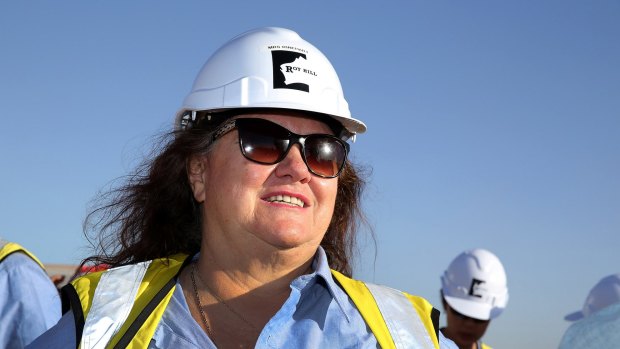 Gina Rinehart's Roy Hill mine could be exporting at a rate of 55 million tonnes a year within months. 