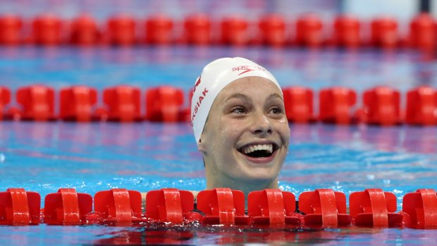 Olympic champion: Penny Oleksiak won gold in Rio at just 16 years of age. She's one of Canada's stars on the Gold Coast.