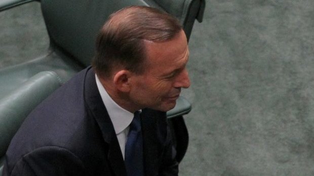 Prime Minister Tony Abbott and Foreign Affairs Minister Julie Bishop in discussion ahead of question time  on Tuesday.