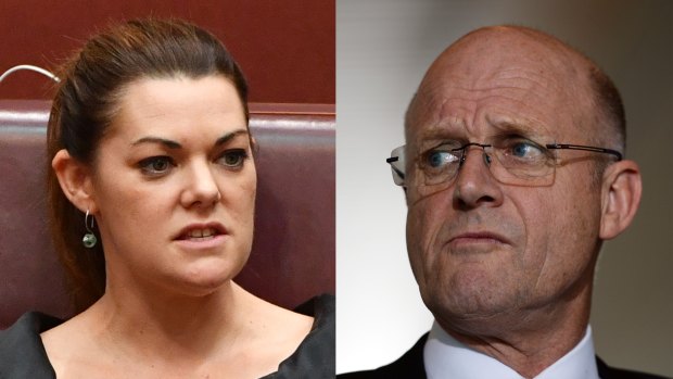 Sarah Hanson-Young and David Leyonhjelm.