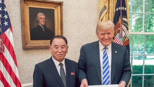 Trump, Kim Jong Chol, and a letter from Kim Jong-un. 