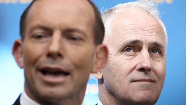 Tony Abbott and Malcolm Turnbull are at odds over energy policy. 