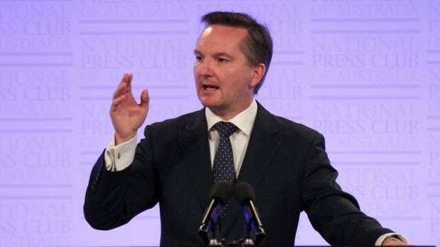 Shadow treasurer Chris Bowen at the National Press Club.