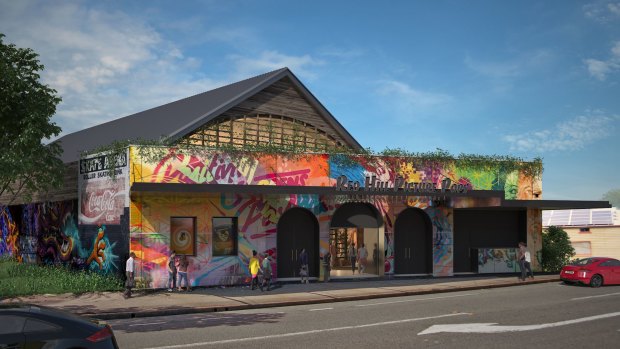 The graffiti on the abandoned building will be worked into plans to transform the former skating arena into a cinema, in recognition of the building's history.