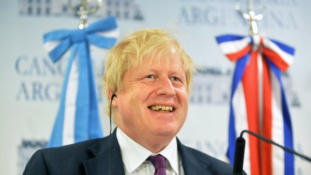 Boris Johnson, Britian's foreign secretary