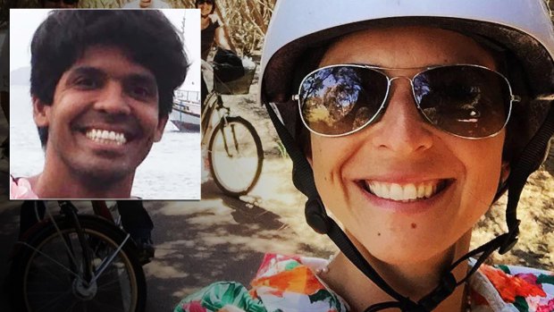 Mario Marcelo Santoro, inset, is wanted in NSW over the death of Cecilia Haddad. 