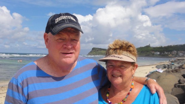 Max Campbell with his wife, Lyn, in January 2014.