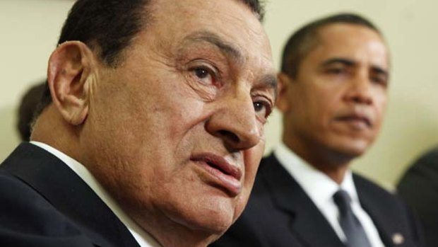 Once upon a time, an asset to the West ... Hosni Mubarak is hosted by Barack Obama at the Oval Office in 2009.