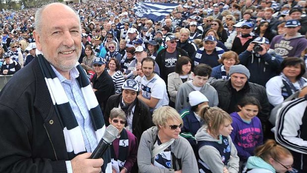 Geelong president Colin Carter at the 2011 Cats premiership celebrations.