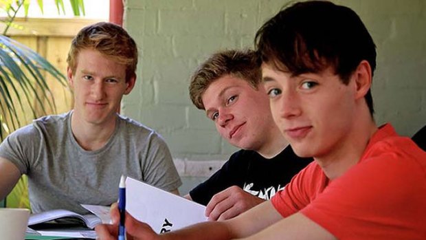 Different learning styles: (from left) Tom Falkner, Daniel Trent and Tom Green.