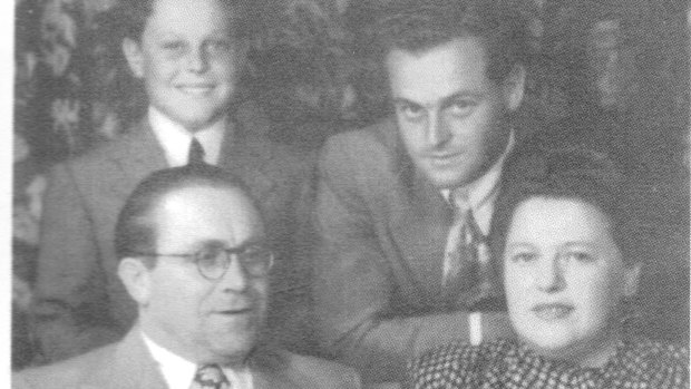 The Rudov family in Melbourne, clockwise from top right: David, Esther, Abraham and Monty.
