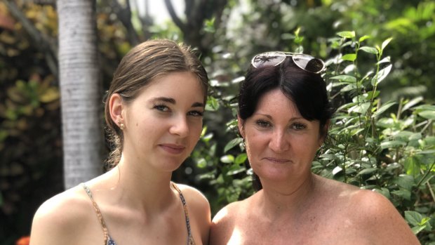 Brooke Pye and her mum Natalie fear they will be stranded in Bali.