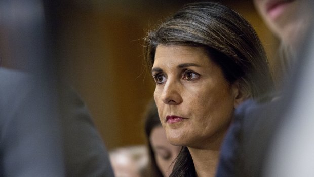 Nikki Haley, US ambassador to the United Nations UN.