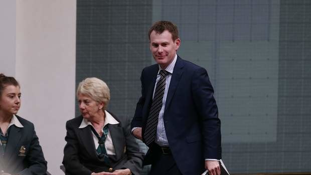 Labor MP Nick Champion leaves the chamber under 94a. Photo: Alex Ellinghausen