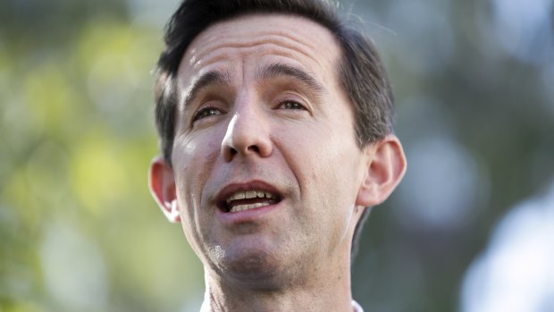 Education Minister Simon Birmingham expects students to enter the workforce and pay down debt between degrees.