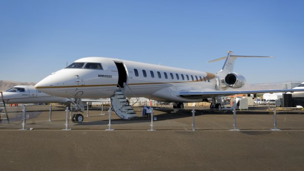 Bombardier Global 7000 private jet.