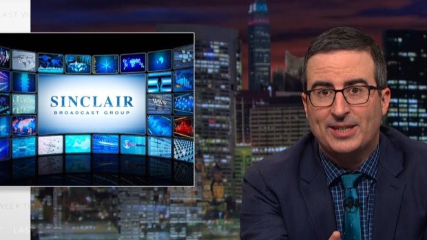 John Oliver took a shot at the Sinclair Broadcasting Group last year on HBO's Last Week Tonight.