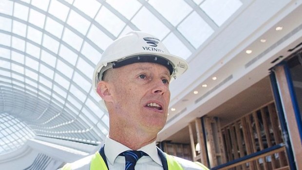CEO of Vicinity Centres, Angus McNaughton during a media tour of the Chadstone redevelopment works.
