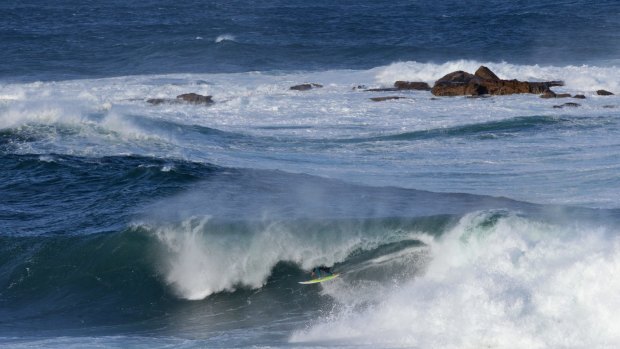 Don't grab your board just yet: it's looking too dangerous to head into the water.