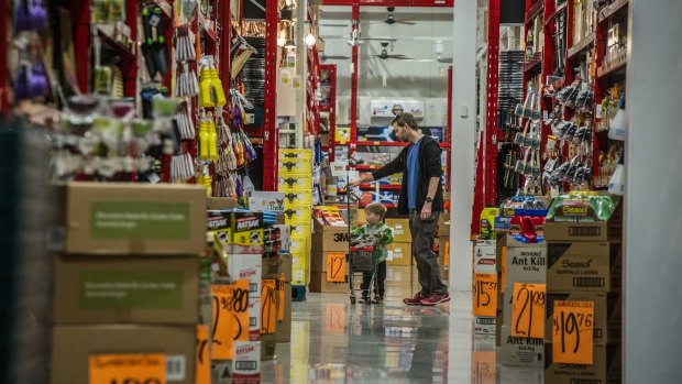 Bunnings Warehouse store in Majura Park officially opened to the public on Tuesday. 