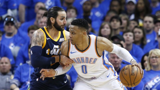 Thunder guard Russell Westbrook had a starring performance against the Jazz.