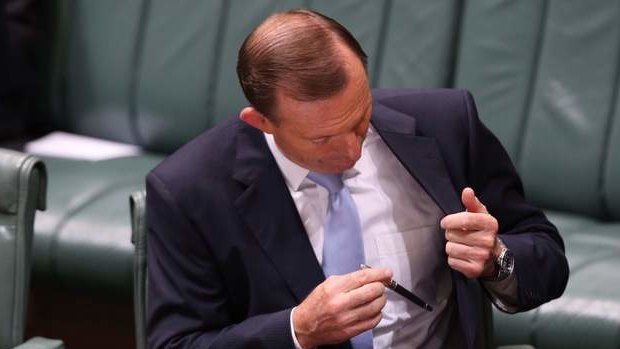 Prime Minister Tony Abbott concludes question time Photo: Andrew Meares
