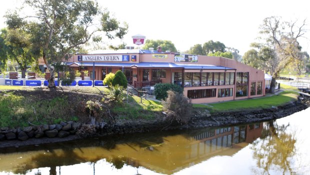 The Anglers Tavern is on the banks of the Maribyrnong River.