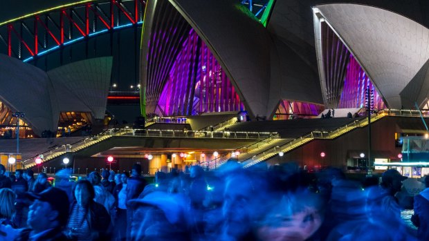 The crowds at Vivid around Sydney Harbour foreshore boosted hotel demand.