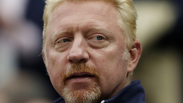 Boris Becker at the Wimbledon Tennis Championships in London in 2016