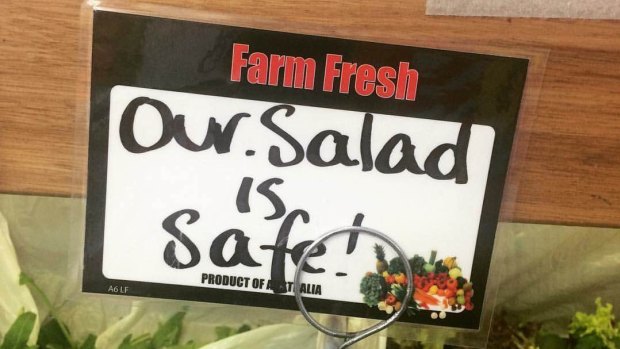 Prahran Market says its salad is safe.
