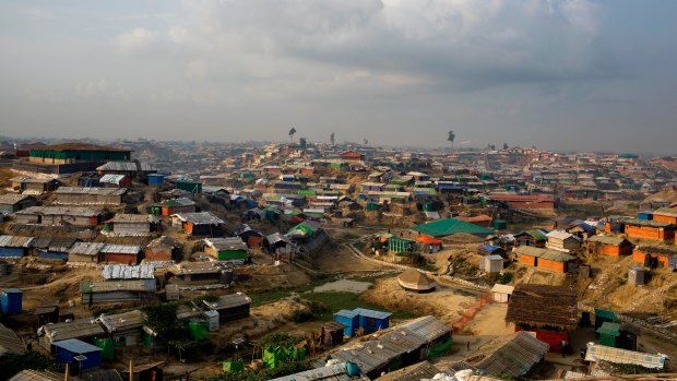 The Kutupalong Rohingya refugee camp in Bangladesh. 