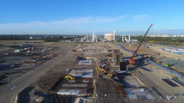 Construction of Tianqi's lithium hydroxide plant is underway in Kwinana, WA.