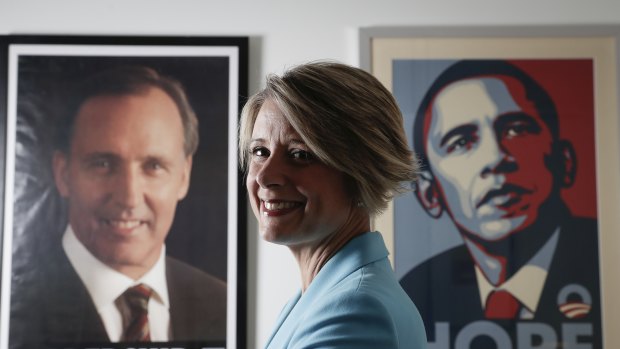 Former NSW premier Kristina Keneally in her Parliament House office.