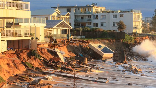 Collaroy Beach after an east coast low hit in June 2016. Extreme weather events are intensifying as the planet warms.